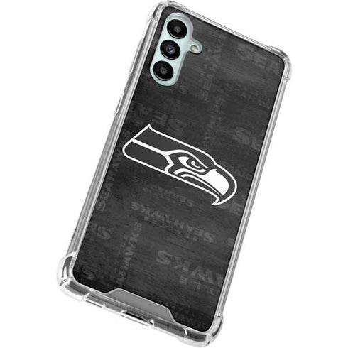 NFL Seattle Seahawks Black & White Galaxy A14 5G Clear Case