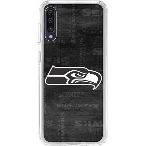 NFL Seattle Seahawks Black & White Galaxy A50 Clear Case
