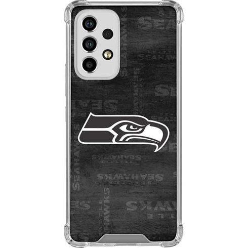NFL Seattle Seahawks Black & White Galaxy A53 5G Clear Case