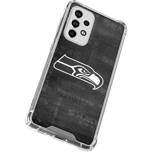 NFL Seattle Seahawks Black & White Galaxy A53 5G Clear Case