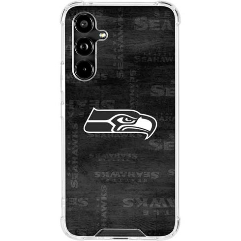 NFL Seattle Seahawks Black & White Galaxy A54 5G Clear Case