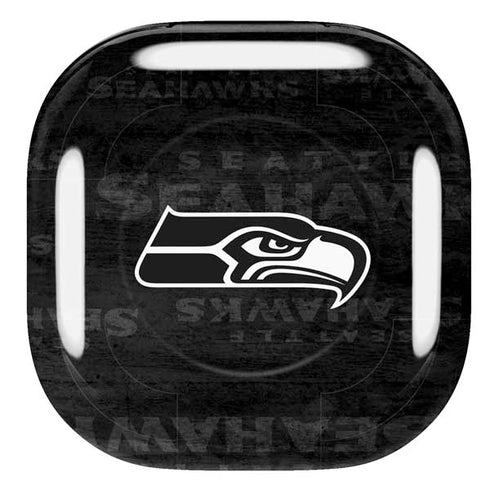 NFL Seattle Seahawks Black & White Galaxy Buds Pro Skin
