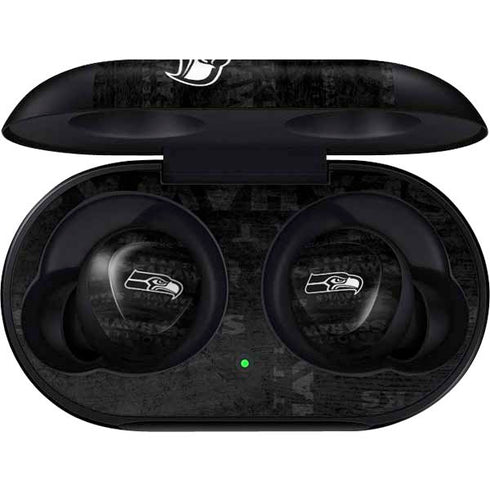 NFL Seattle Seahawks Black & White Galaxy Buds Skin