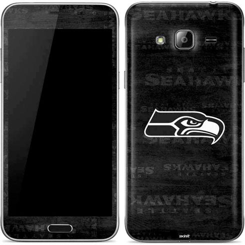 NFL Seattle Seahawks Black & White Galaxy J3 Skin