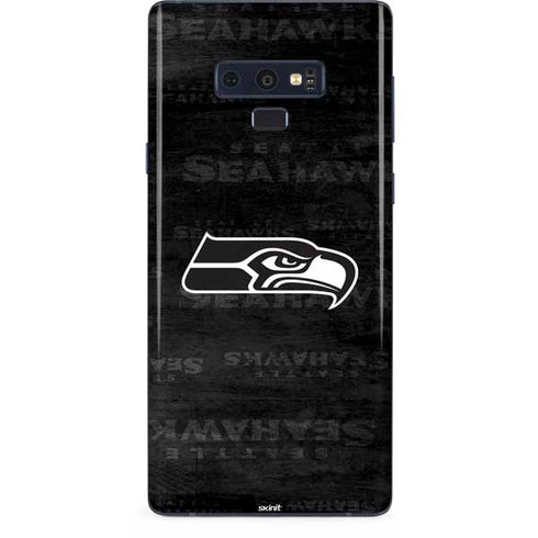 NFL Seattle Seahawks Black & White Galaxy Note 9 Skin