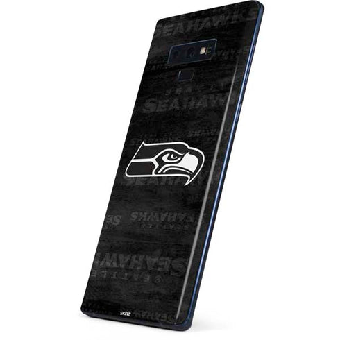 NFL Seattle Seahawks Black & White Galaxy Note 9 Skin