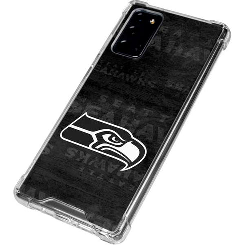 NFL Seattle Seahawks Black & White Galaxy Note20 5G Clear Case