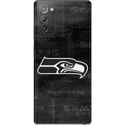 NFL Seattle Seahawks Black & White Galaxy Note20 5G Skin
