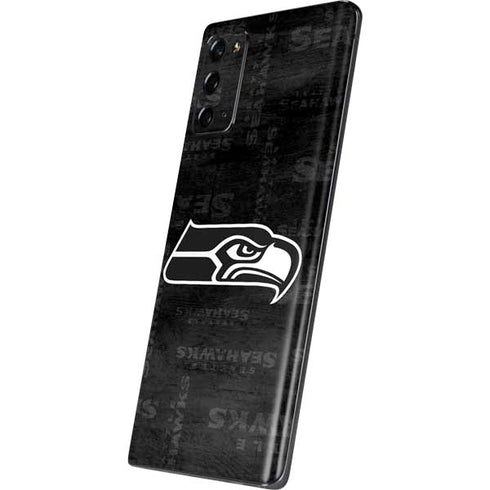 NFL Seattle Seahawks Black & White Galaxy Note20 5G Skin