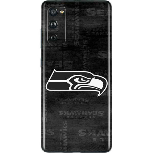 NFL Seattle Seahawks Black & White Galaxy S20 Fan Edition Skin