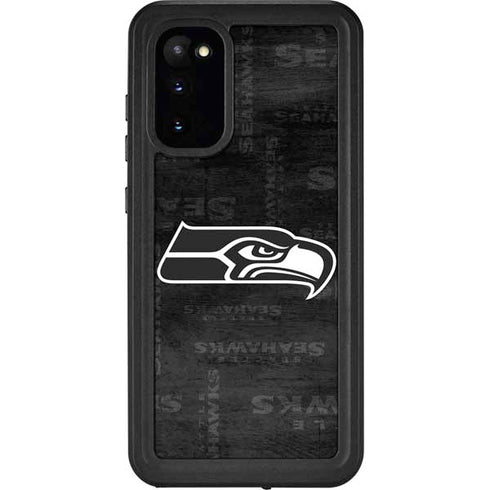 NFL Seattle Seahawks Black & White Galaxy S20 Waterproof Case