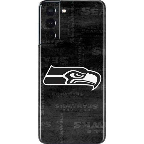 NFL Seattle Seahawks Black & White Galaxy S21 5G Skin