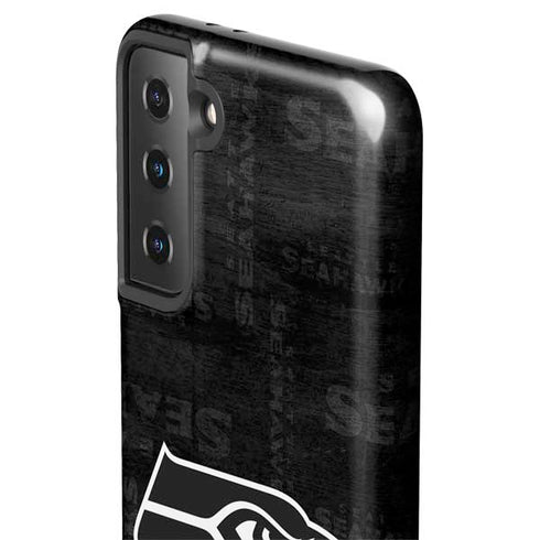 NFL Seattle Seahawks Black & White Galaxy S21 FE Pro Case