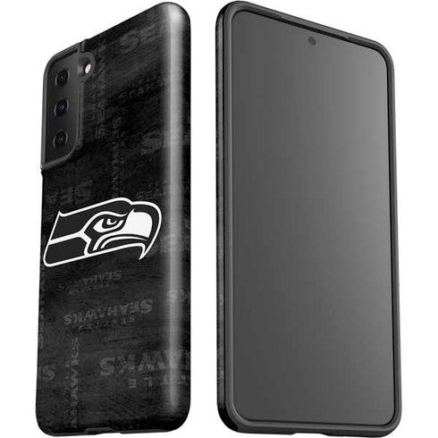 NFL Seattle Seahawks Black & White Galaxy S21 FE Pro Case