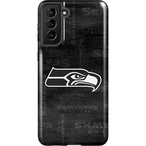 NFL Seattle Seahawks Black & White Galaxy S21 Plus 5G Pro Case