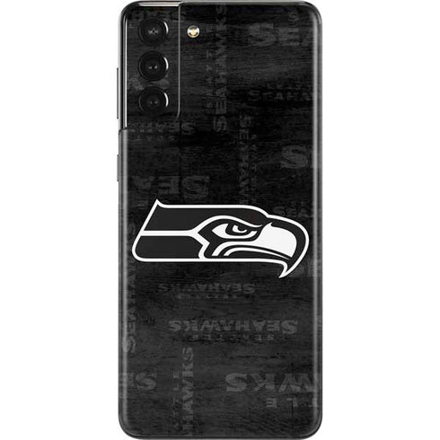NFL Seattle Seahawks Black & White Galaxy S21 Plus 5G Skin