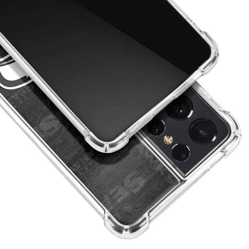 NFL Seattle Seahawks Black & White Galaxy S21 Ultra 5G Clear Case