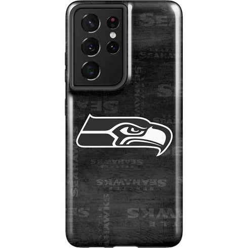 NFL Seattle Seahawks Black & White Galaxy S21 Ultra 5G Pro Case