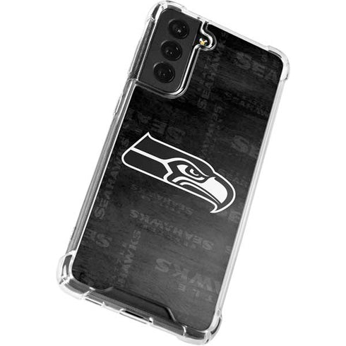 NFL Seattle Seahawks Black & White Galaxy S22 Plus Clear Case