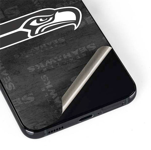 NFL Seattle Seahawks Black & White Galaxy S22 Plus Skin