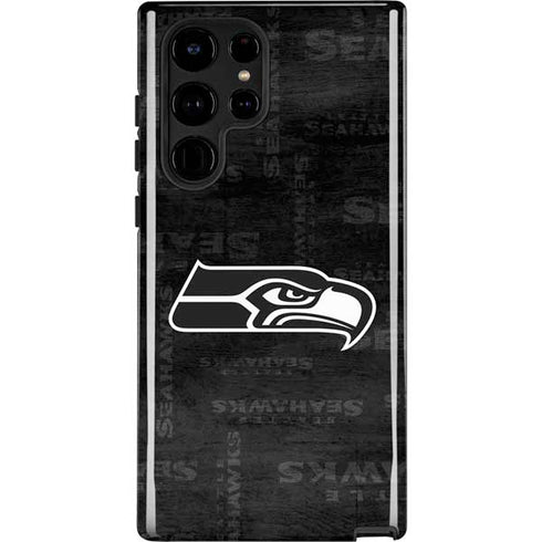 NFL Seattle Seahawks Black & White Galaxy S22 Ultra Pro Case