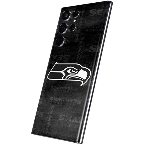 NFL Seattle Seahawks Black & White Galaxy S22 Ultra Skin