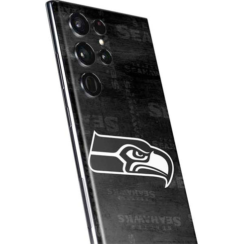 NFL Seattle Seahawks Black & White Galaxy S22 Ultra Skin