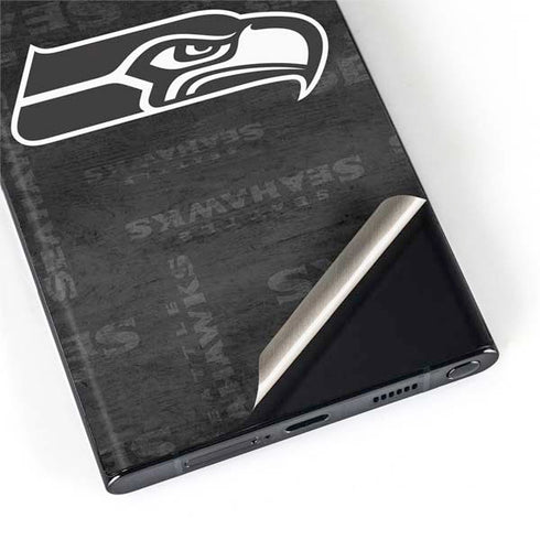 NFL Seattle Seahawks Black & White Galaxy S22 Ultra Skin