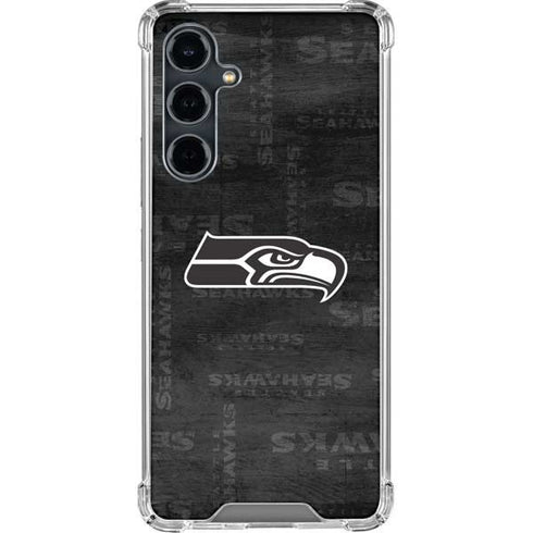 NFL Seattle Seahawks Black & White Galaxy S23 FE Clear Case