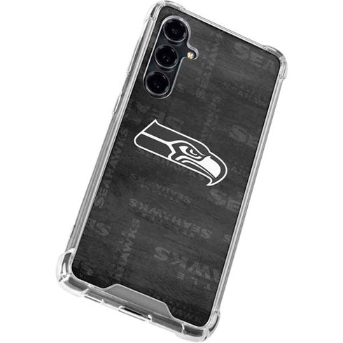 NFL Seattle Seahawks Black & White Galaxy S23 FE Clear Case