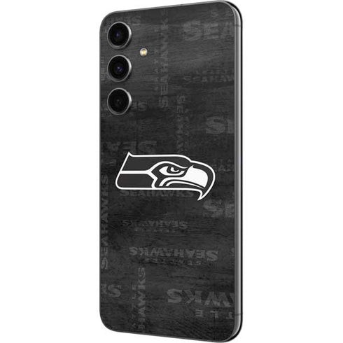 NFL Seattle Seahawks Black & White Galaxy S23 FE Skin
