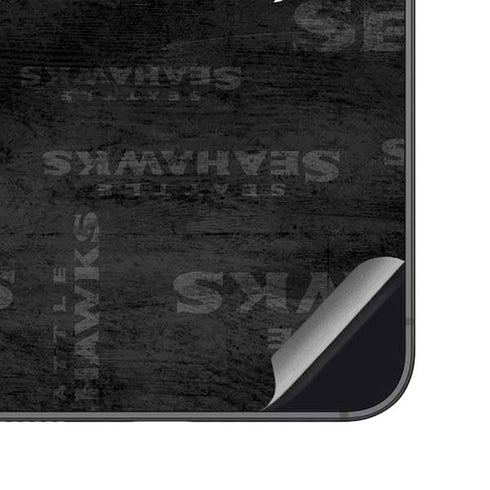 NFL Seattle Seahawks Black & White Galaxy S23 FE Skin
