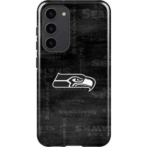 NFL Seattle Seahawks Black & White Galaxy S23 Plus Pro Case