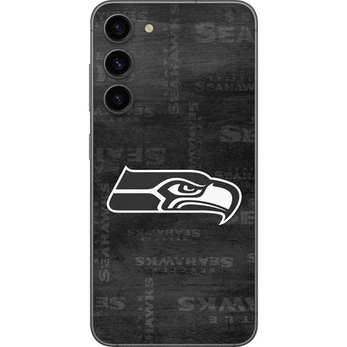 NFL Seattle Seahawks Black & White Galaxy S23 Plus Skin