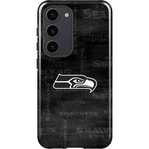 NFL Seattle Seahawks Black & White Galaxy S23 Pro Case