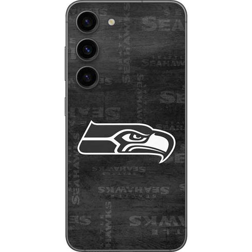 NFL Seattle Seahawks Black & White Galaxy S23 Skin