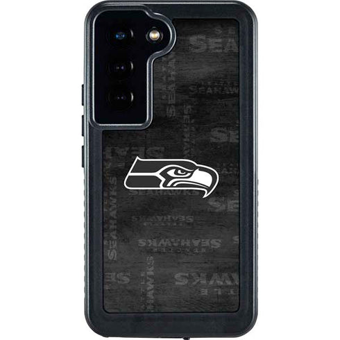 NFL Seattle Seahawks Black & White Galaxy S23 Waterproof Case