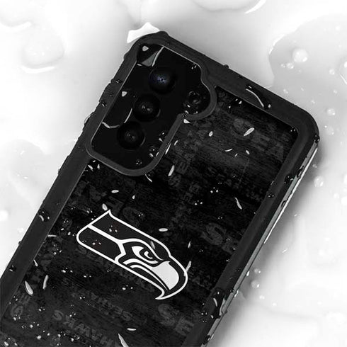 NFL Seattle Seahawks Black & White Galaxy S23 Waterproof Case