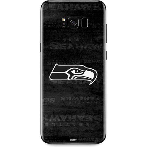 NFL Seattle Seahawks Black & White Galaxy S8 Skin