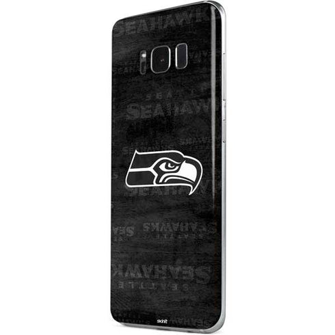 NFL Seattle Seahawks Black & White Galaxy S8 Skin