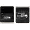 NFL Seattle Seahawks Black & White Galaxy Z Flip3 5G Skin