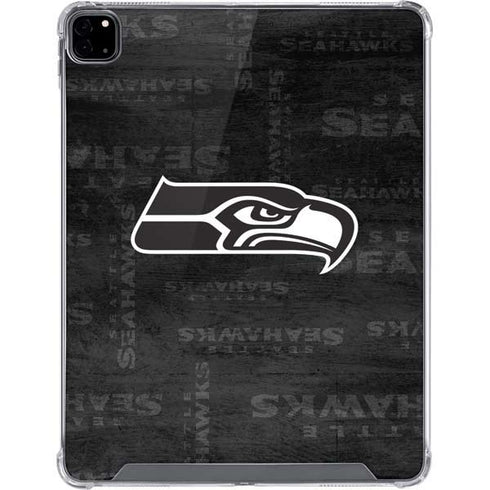 NFL Seattle Seahawks Black & White iPad Pro 12.9in (2020) Clear Case