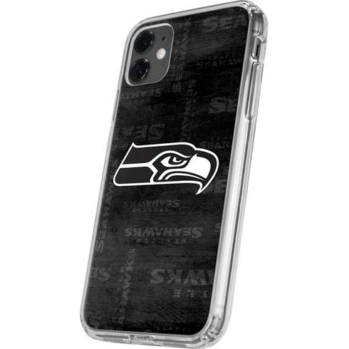 NFL Seattle Seahawks Black & White iPhone 11 Clear Case