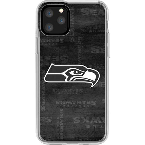 NFL Seattle Seahawks Black & White iPhone 11 Pro Clear Case