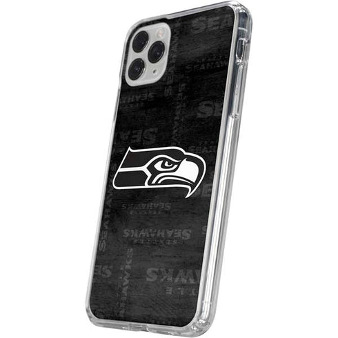 NFL Seattle Seahawks Black & White iPhone 11 Pro Clear Case