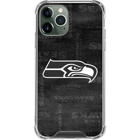 NFL Seattle Seahawks Black & White iPhone 11 Pro Max Clear Case