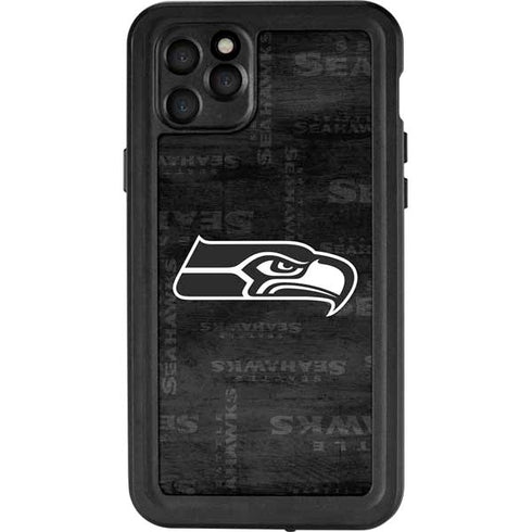 NFL Seattle Seahawks Black & White iPhone 11 Pro Max Waterproof Case