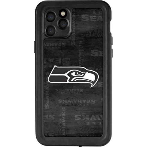 NFL Seattle Seahawks Black & White iPhone 11 Pro Waterproof Case