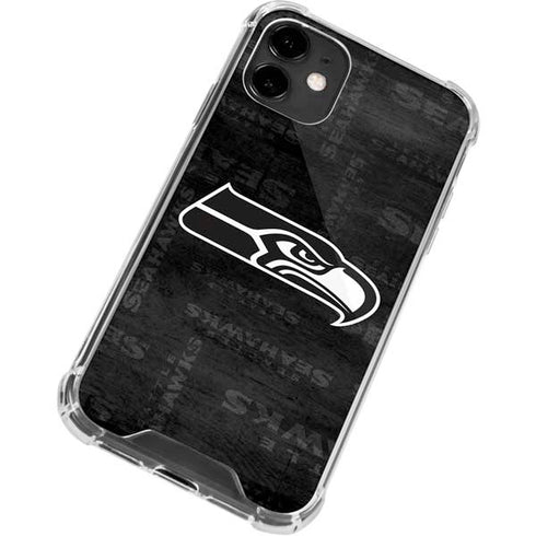NFL Seattle Seahawks Black & White iPhone 12 Clear Case