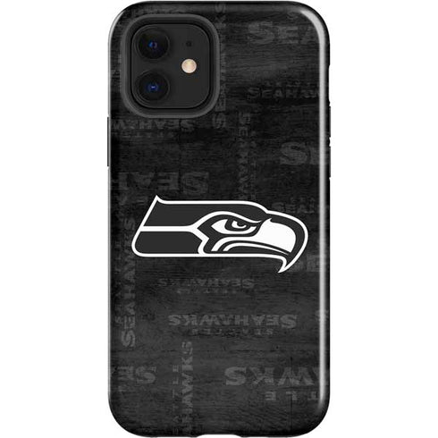 NFL Seattle Seahawks Black & White iPhone 12 Impact Case
